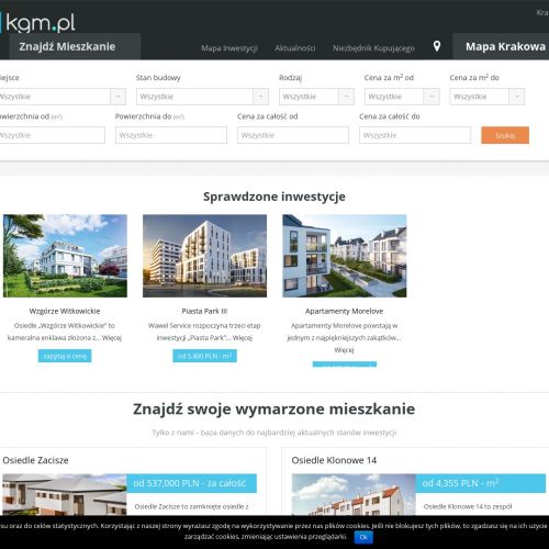 Mieszkania z pierwotnego rynku - Kraków