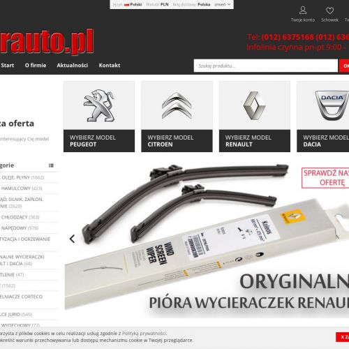 Sprzęgło i wycieraczki do francuskich samochodów