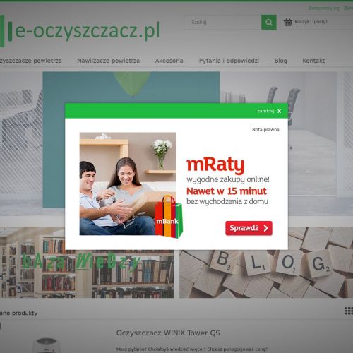 Oczyszczacz powietrza z alergenów i ze smogu