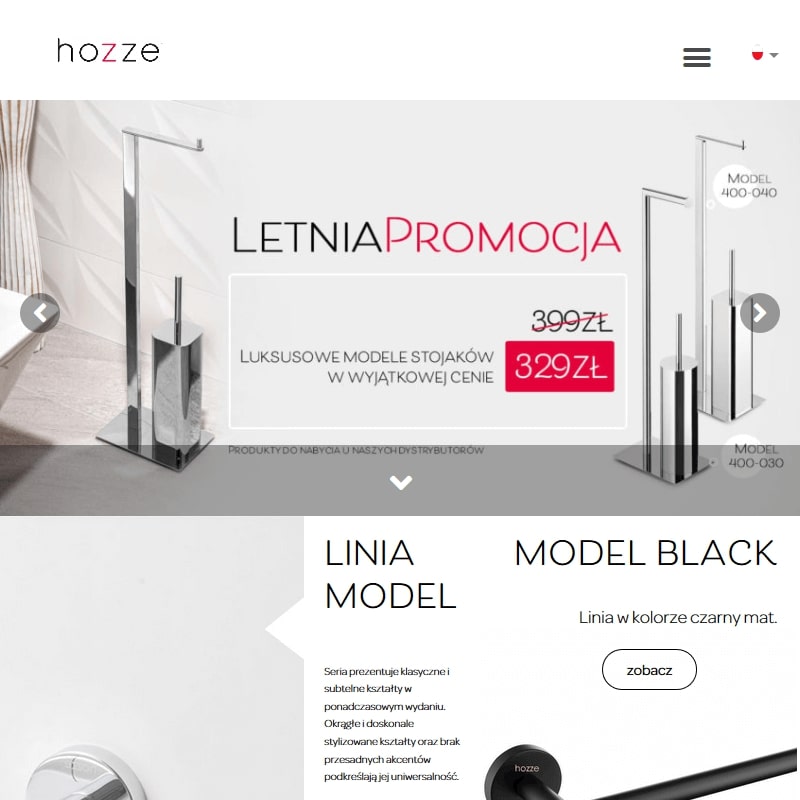 Eleganckie czarne akcesoria łazienkowe