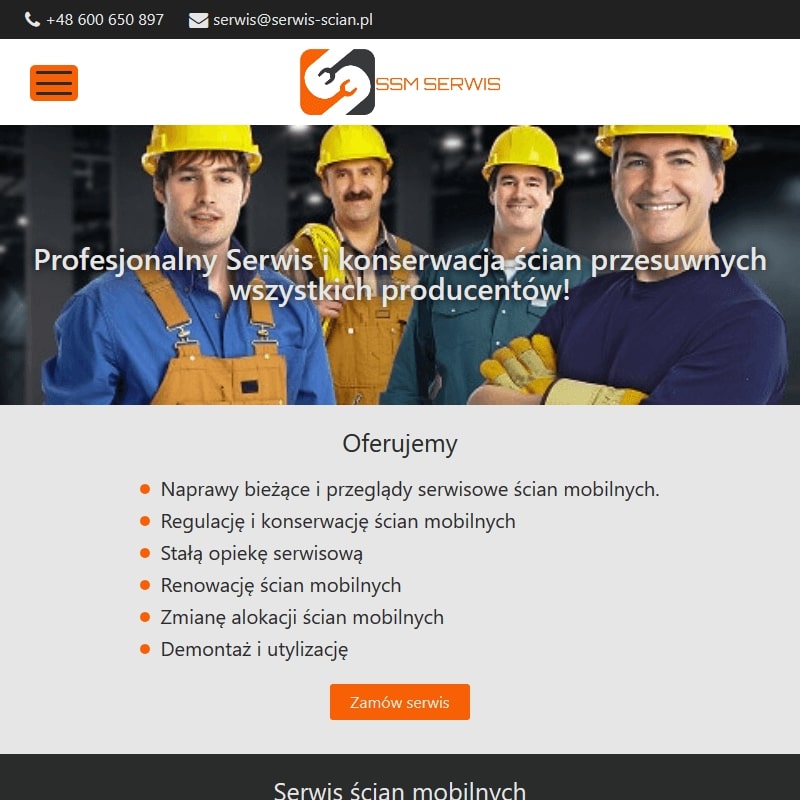 Serwis ścian przesuwnych – Warszawa