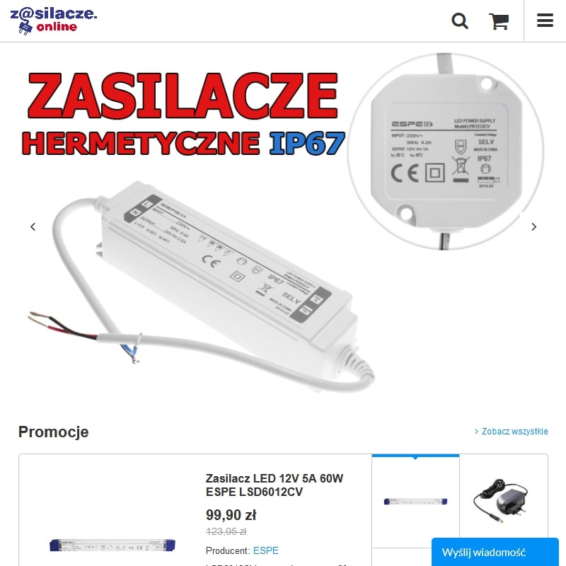 Czarne listwy zasilające na 5 gniazd