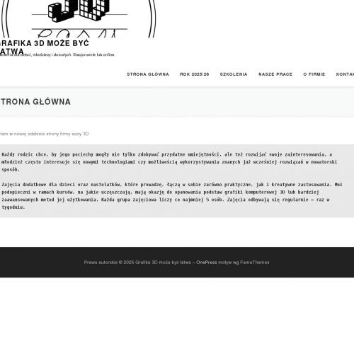 Kurs grafiki 3D