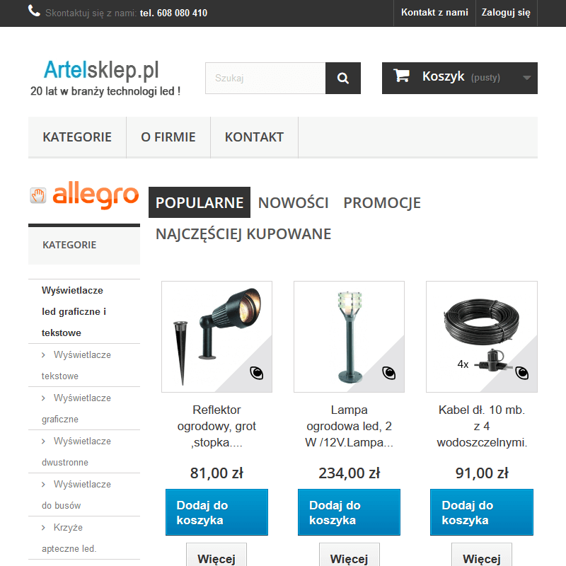 Tablica informacyjna LED