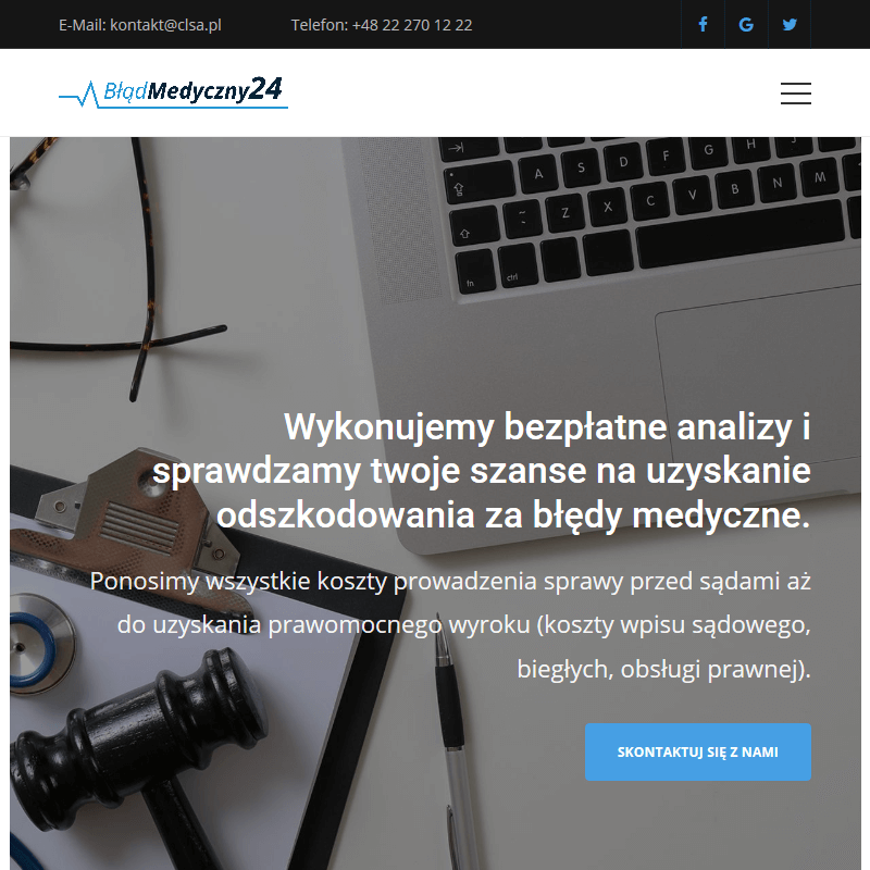 Odszkodowań za błędy medyczne i lekarskie