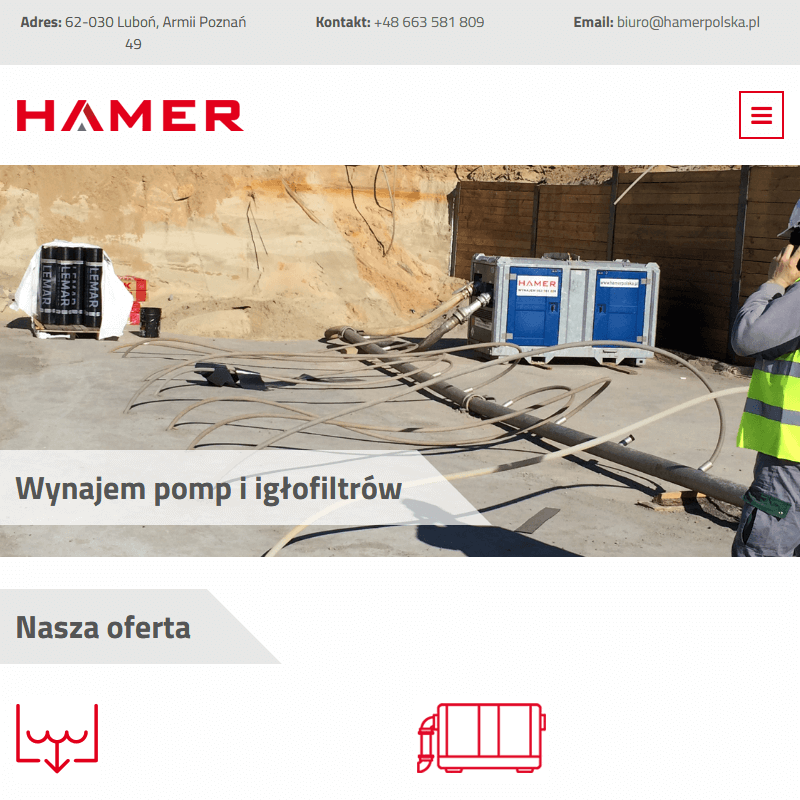 Pompy igłofiltrowe na wynajem