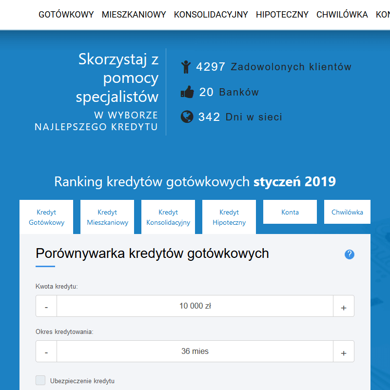 Porównywarka kredytów mieszkaniowych